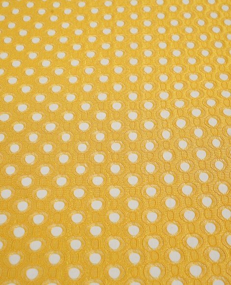 Кружевное полотно ячейки жёлтое